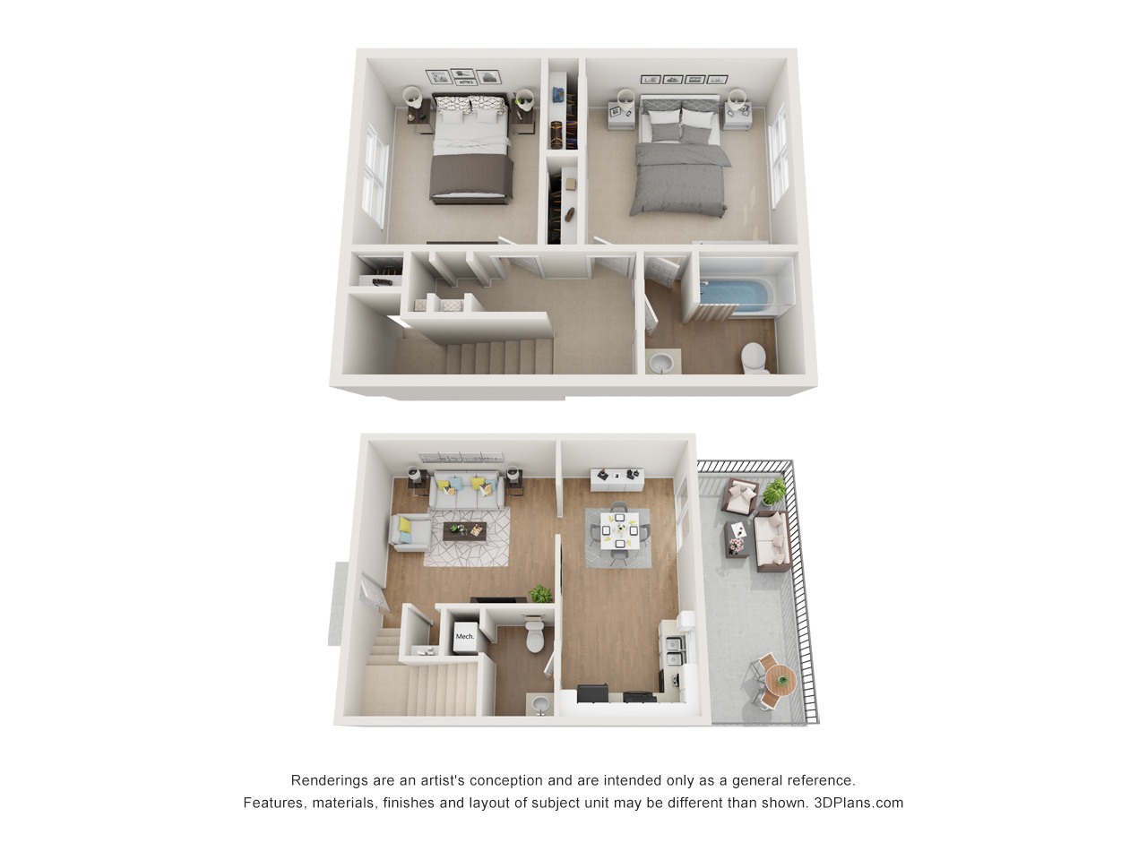 2 BED, 1.5 BATH Image